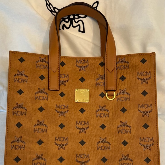 MCM Monogram Visetos Tote in Cognac - Picture 2 of 9